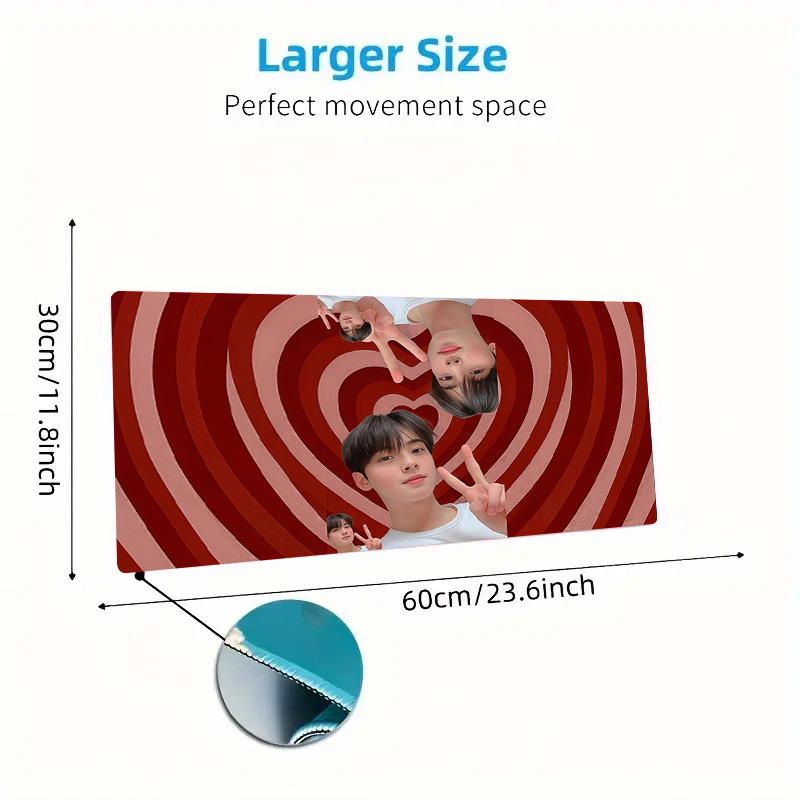 Heartbeat Color Mouse Pad Large Gaming Table Cushion Non-slip Laptop Tablet Big Mousepad XXL Mat Mini PC Playmat With Lock edge