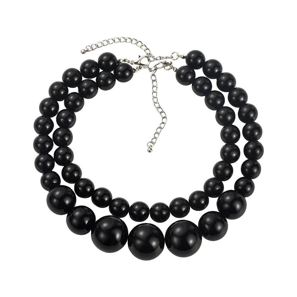 

Bohemian Style Exaggerated Minimalist Necklace Handmade Clavicle Chain Women Fashion Jewelry чёрный