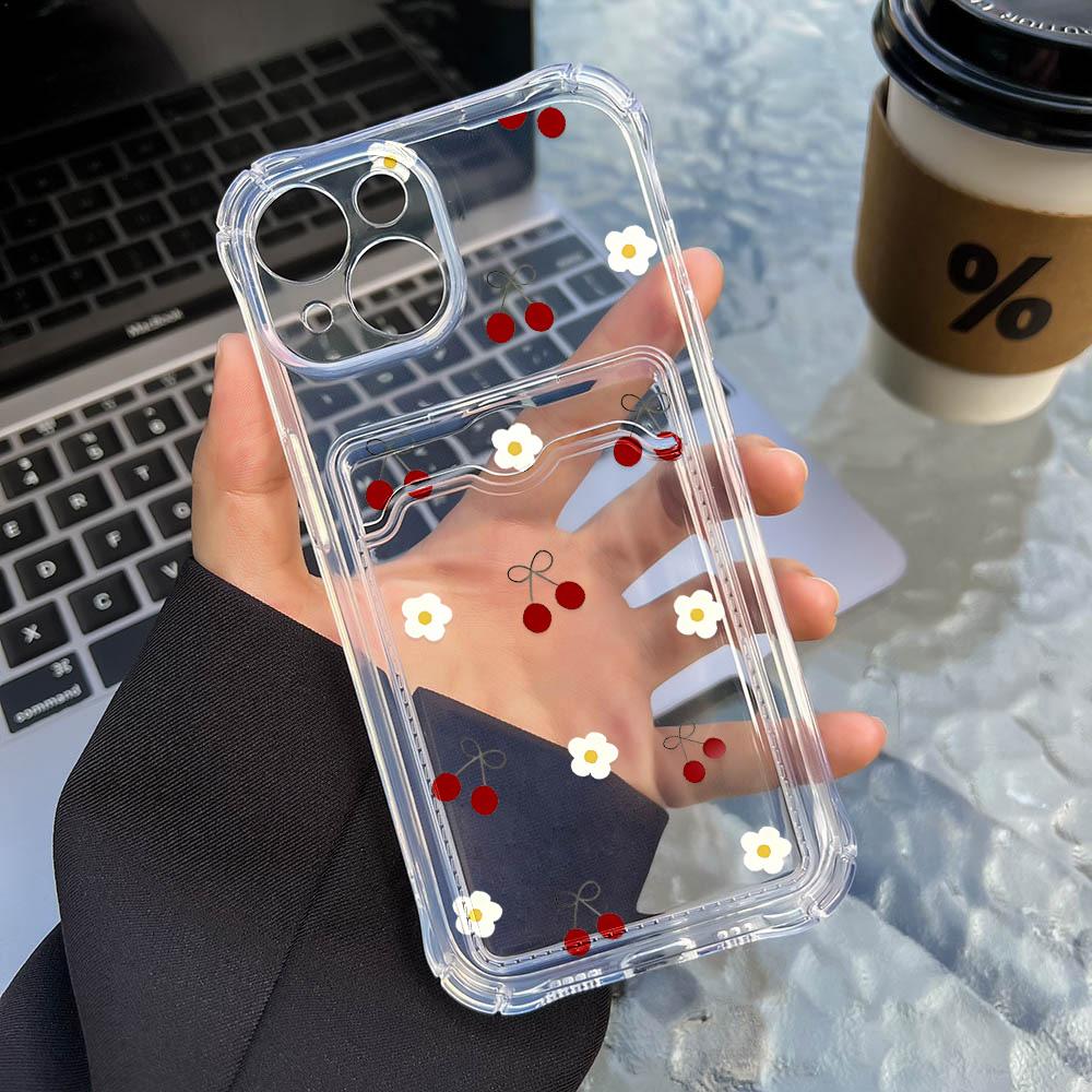 Pouzdro na telefon na kartu pro iPhone 11 13 XR 15 14 Pro Max iPhone 12 16 7 8 Plus XS Max Samsung S24 S23 A15 A55 A05 A54 Redmi 12 13C 13 9 Cartoon Protection