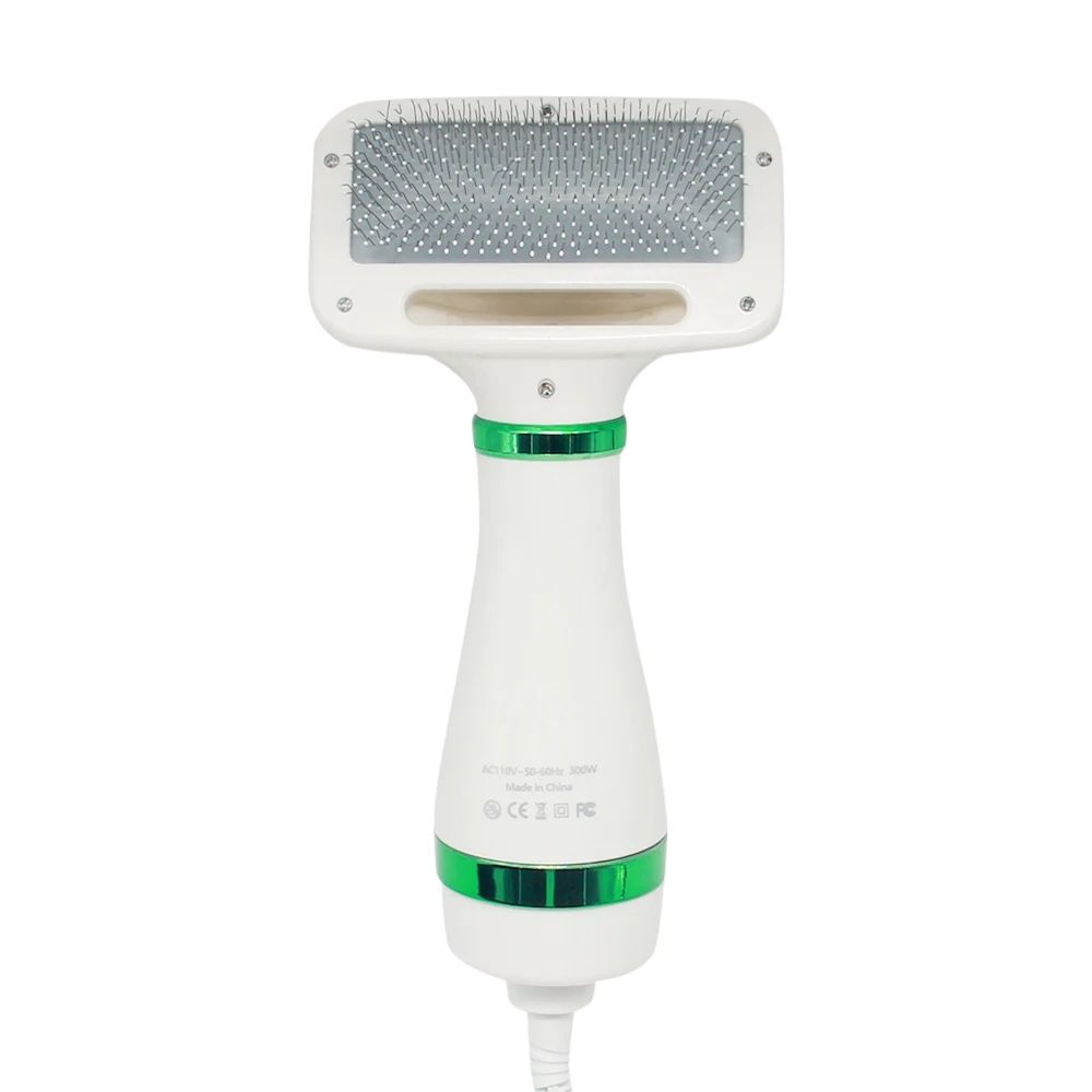 Pet Hair Dryer 2-in-1Cat Dog Puppy Dryer Grooming And Care Low Noise Adjust Temperature Pet Brush For Drying Portable Dog Blower