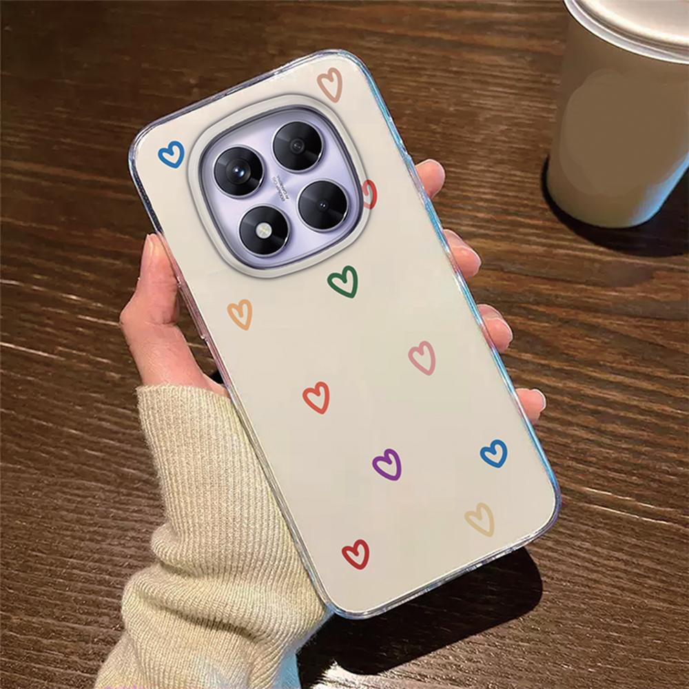

For Xiaomi Redmi 15 Note 15 Pro 15C Daisy Flower Artistic Marble Couple Phone Case Clear Transparent Shockproof Leopard Cover Redmi 15C 4G
