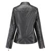 New Women's Leather Clothing Women's Elegant European and American Plus Size Collar PU Leather Women's Leather Jacket Women's Leather Jacket