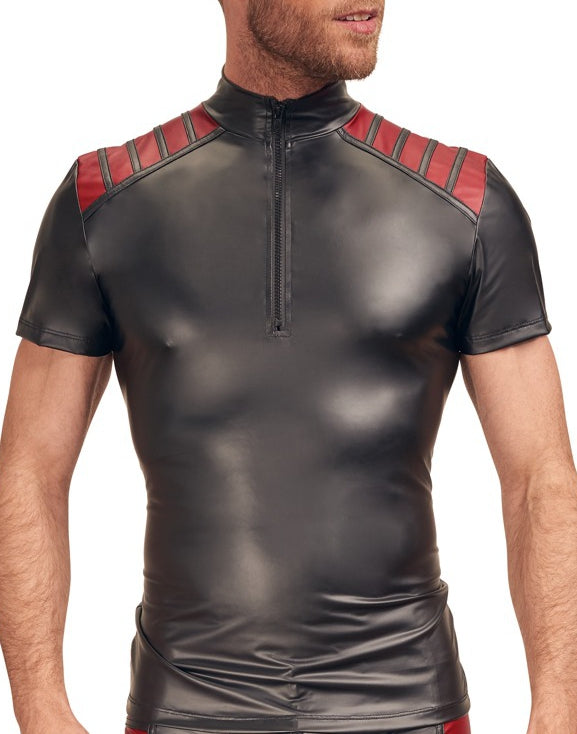 T-shirt VEGA Noir-Rouge - NEK - T-shirt Sexy