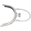 Semicircle Purse Handle Frame Metal Handbags Clasp Lock 16.5cm Bag DIY Making SuppliesSilver