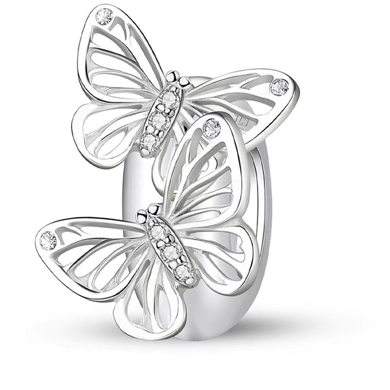 Copper Butterfly Series Zircon Charms Beads Fit Diy Bracelet Bangle Making Gift Of High Quality Jewelry For Women