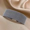Golden/Silver Plated Vintage Cuff Bracelet Waterproof Braided Mesh Bracelet  Stackable Charms
