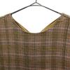 Mila Owen Linen Blend Check Pattern No Sleeve One Piece Brown Back Ribbon Women Used