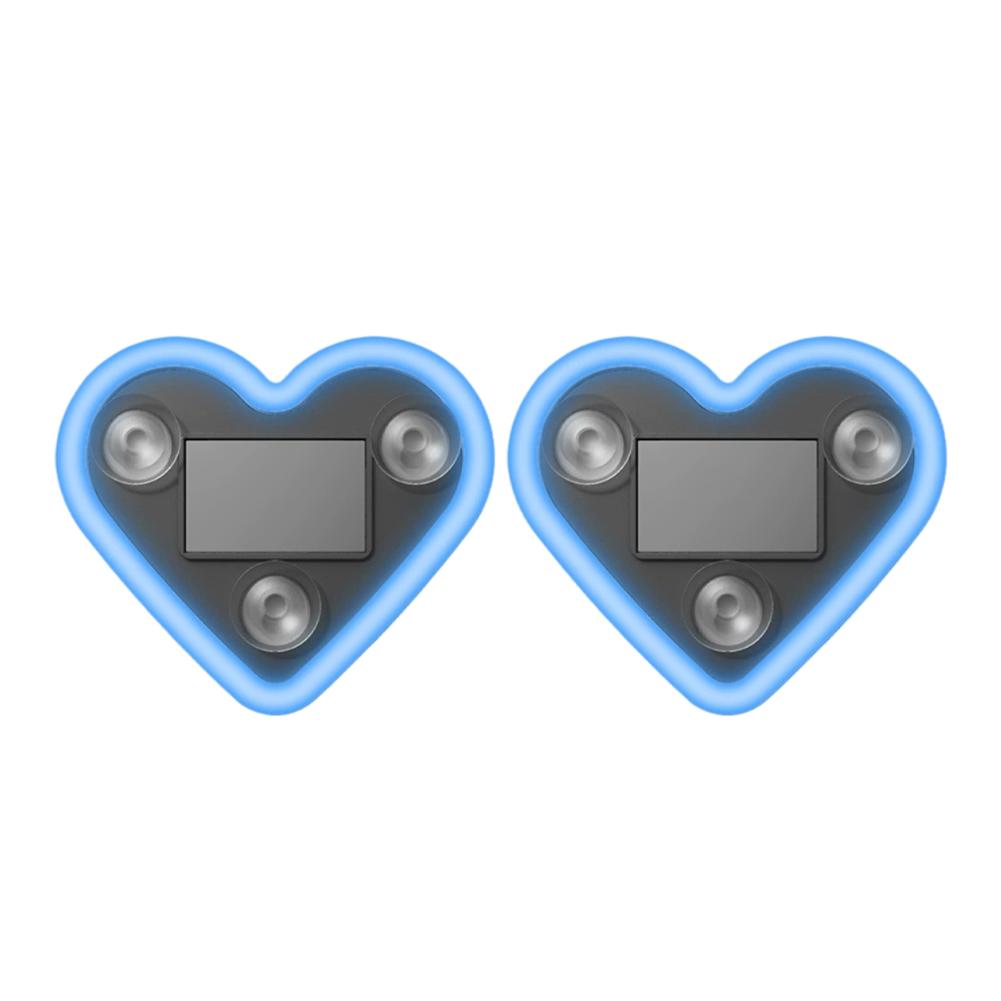 Car Solar Heart Shaped Atmosphere Light USB Charging Wiring Free LED Neon Lamp For Triangle Window Interior Decoration Gift