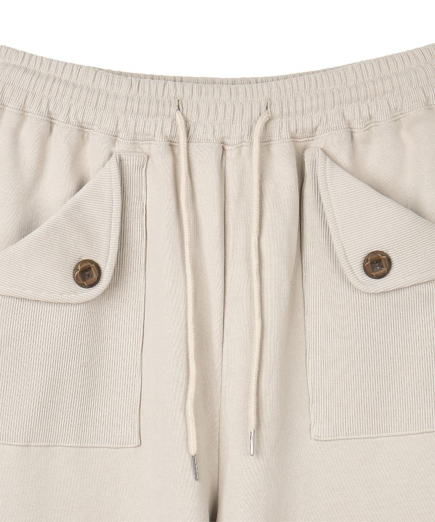 Dandel Dd Rib Pocket Easy Sweat Pants (Cream)