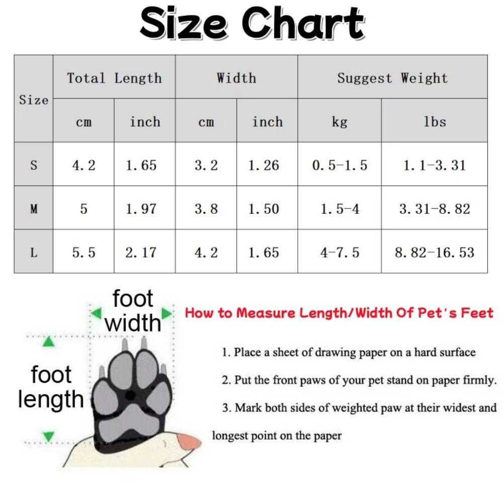 4Pcs/Set Waterproof Puppy Shoes Anti Slip Sole Pet Paw Protector Pet Rain Boot Rainy Weather