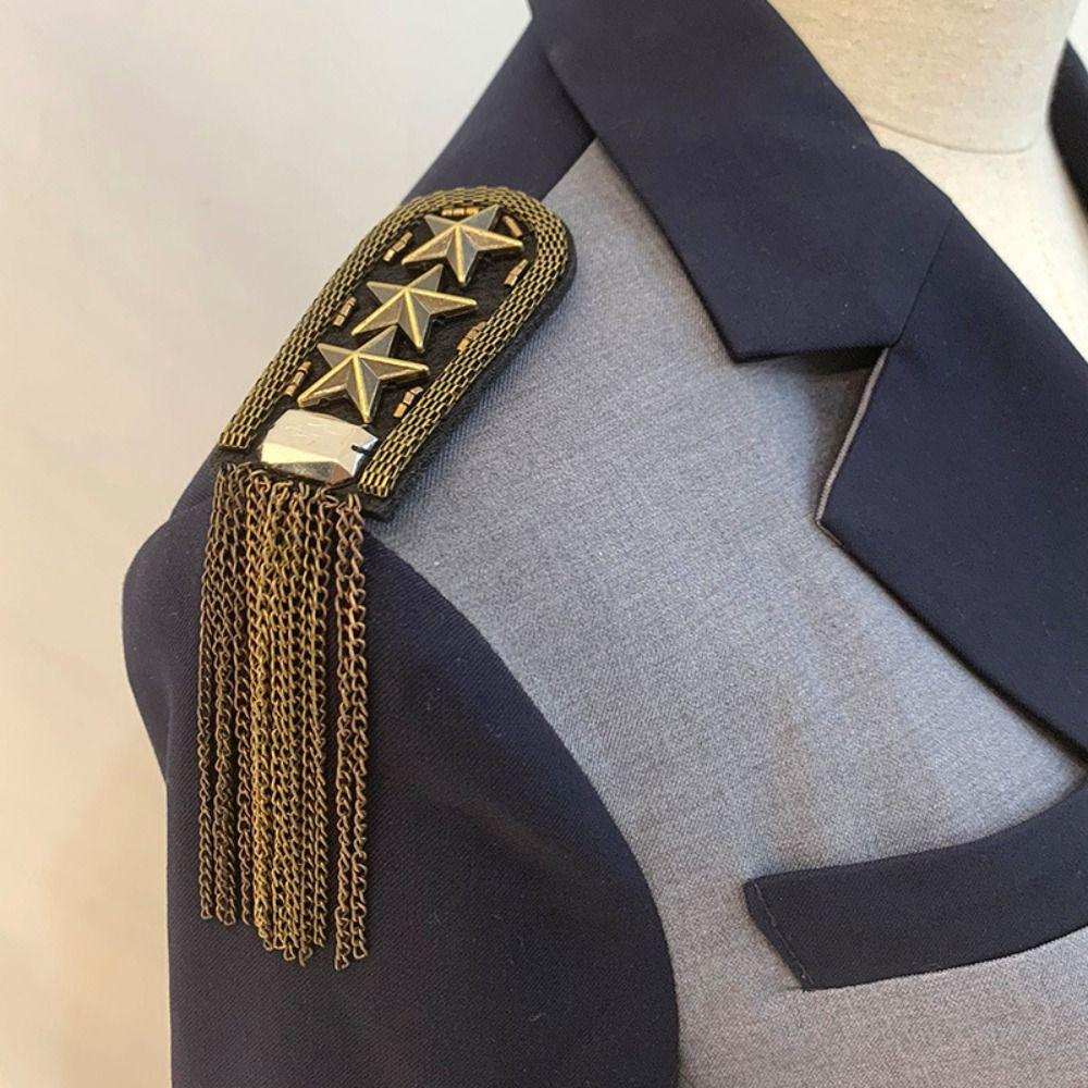 Epaulet Fringe Shoulder Mark Punk Star Shoulder Flash Retro Epaulette Theatre