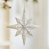 Festive Decor Plastic White Christmas Ornament Elk Snowflake Xmas Baubles Key Christmas Tree Ornament New Year Decoration