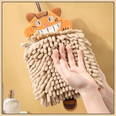 1/2/3 Stück süßes Handtuch zum Aufhängen, Chenille, Küche, verdickt, saugfähig, fusselfrei, schnelltrocknend, Handtuch, Badezimmer, Kindertaschentuch