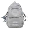 Schoolbag Backpack Male Simple Large Capacity Junior High School Student Schoolbag Trendy Cool Hong Kong Style Couple Leisure Travel Backpack