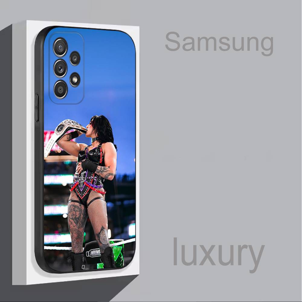 Cool R-Rhea Ripley Wrestler Phone Case For Samsung S 9,10,21,30,22,23,24,25,Ultra,Plus,Lite,FE,4,5G Black Soft Case