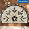 Bohemian Style Semi-Circular Carpet Soft Non-Slip Decorative Mat 2D Print Aesthetic Rug for Entrance Porch Festive Home Decor