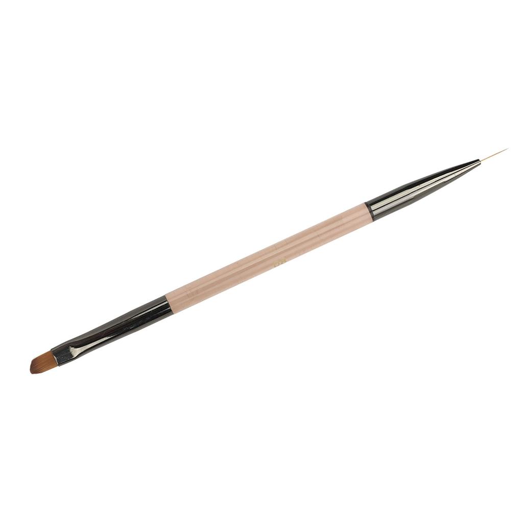 Nail Art Brush Double Headed Painting Transparent Brown Nail Liner Brushes for Manicure Salon