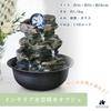 HIRAISM Tabletop Fountain, Circulating Water Fountain, Relaxing Water Sound, Feng Shui, with Crystal Ball, Stylish Interior Decor, Compact Size (16 x