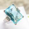 Fashion Luxury Topaz Engagement Ring, Sapphire Ring, Hand Accessories