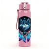 1PC Wolf Feather Dreamcatcher Art 750ml Color Plastic Sports Water Bottle Leakproof Flip Straw Lid Suitable for Sports Office Home Use