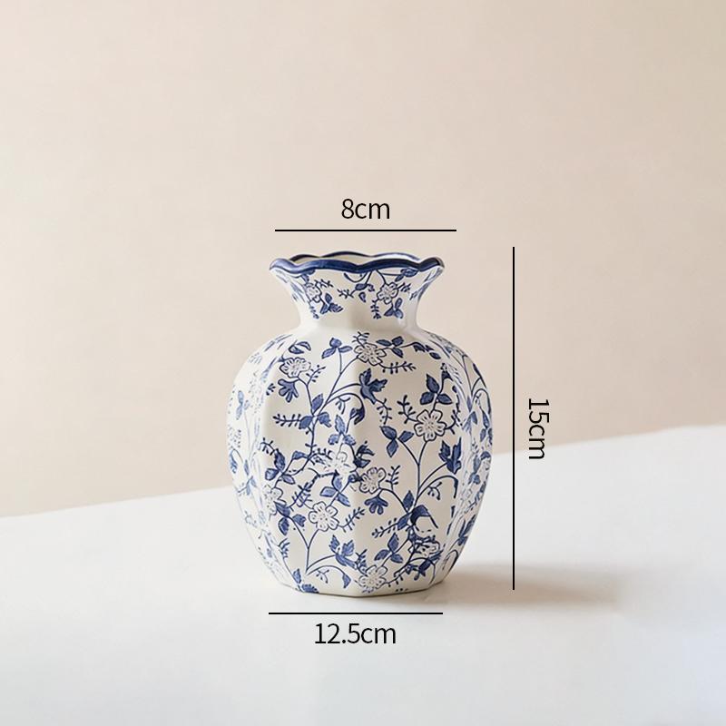 Ceramics Flower Vase Decorative Vase Desktop Ornament Table Decoration Flower Arrangement Holder Ceramic Vase Flower Pot