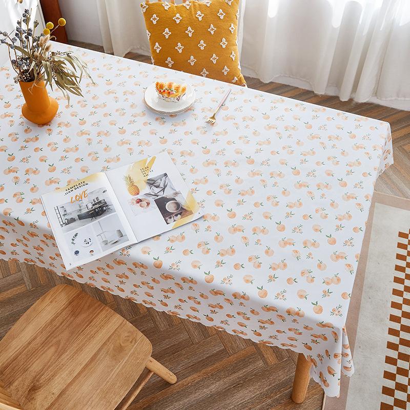 Country Style PVC Waterproof Oil-proof Non-washable Anti-ironing Rectangular Table Cloth Table Mat Home Kitchen Sullpies
