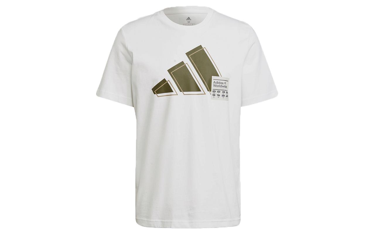

Adidas T Shirts Men s White Crew Neck Moderate Straight Fit GV5159 XXL