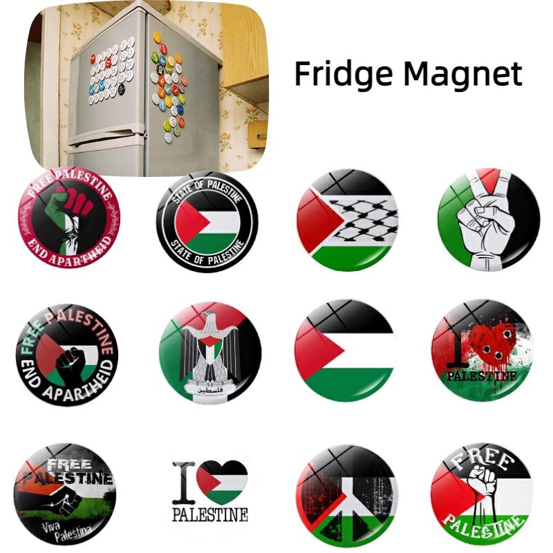 Palestine Flag Crystal Glass Sticker 25mm Magnetic Whiteboard Decor European Style