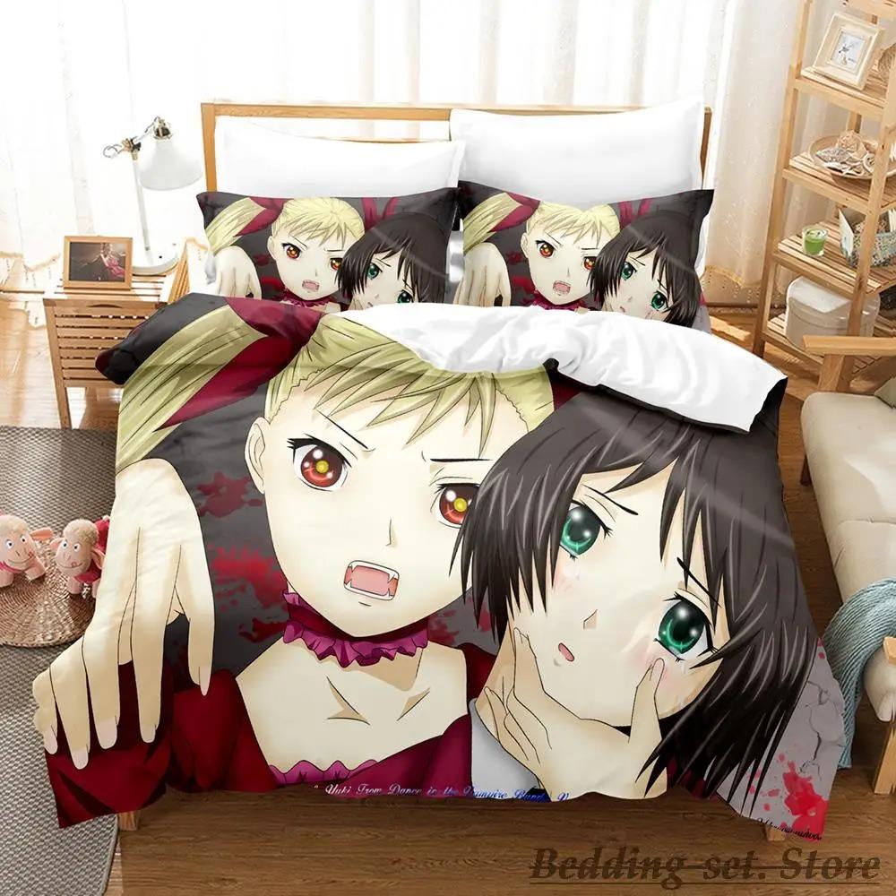 New Dance In The Vampire Bund Bedding Set Single Twin Full Queen King Size Bed Set Adult Kid Bedroom Duvetcover Sets Anime
