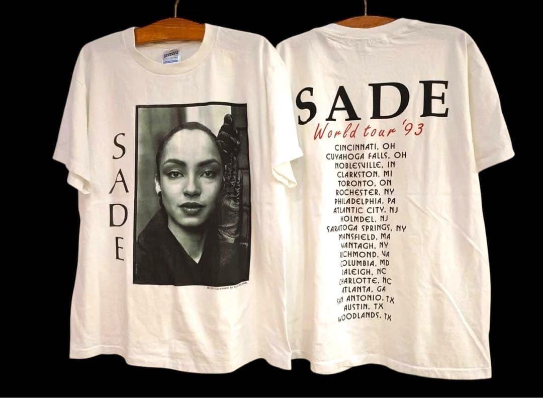 SADE vtg 2 sided white t-shirt classic style unisex all sizes QT2267 XXXL
