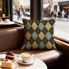 Argyle Texture Cushion Cover Set of  Decorative Short Plush Pillow Covers for Sofa Soft  Cushion Case X Cm