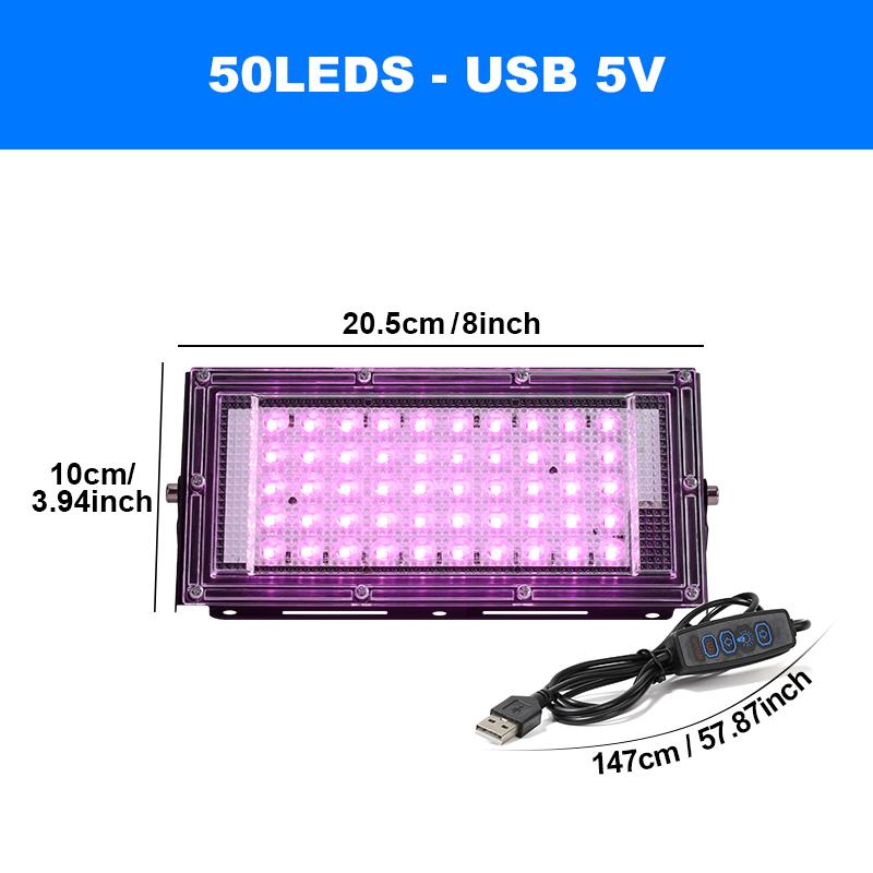 Full Spectrum LED Grow Light PhytoLamp For Plants Tent USB 5V Flower Seeding Switch Dimming Range Lamp Floodlight Grow Phyto Box