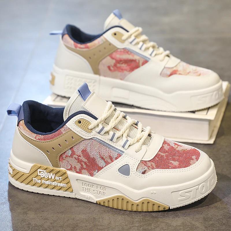 Fashion Fashion Trend Running Sneakers for Men Comfort Hard-wearing Athletic Shoes Outdoor Lace-up Tenis Masculino Summer Breathable