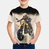 Summer Children's Clothing T-shirt Fashionable Comfortable 3D Afterimage Football Print Short Sleeved Shirt