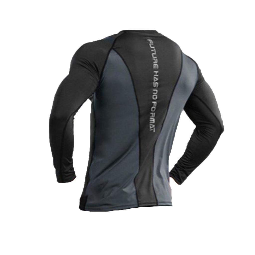 Men Long Sleeve Compression Shirt Athletic Base Layer Top Crew Neck Wicking Stretch Sports Tee