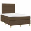 Maison Exclusive - Sommier à lattes de lit matelas et LED marron foncé 120x190 cm