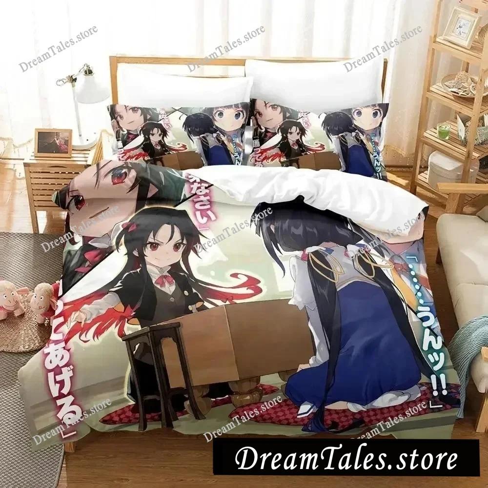 The Ryuo's Work Is Never Done! Cartoon Poster Sheets Quilt Covers Bedding Dormitory Sheets Bedding Set Soft Warm Bedding Set741