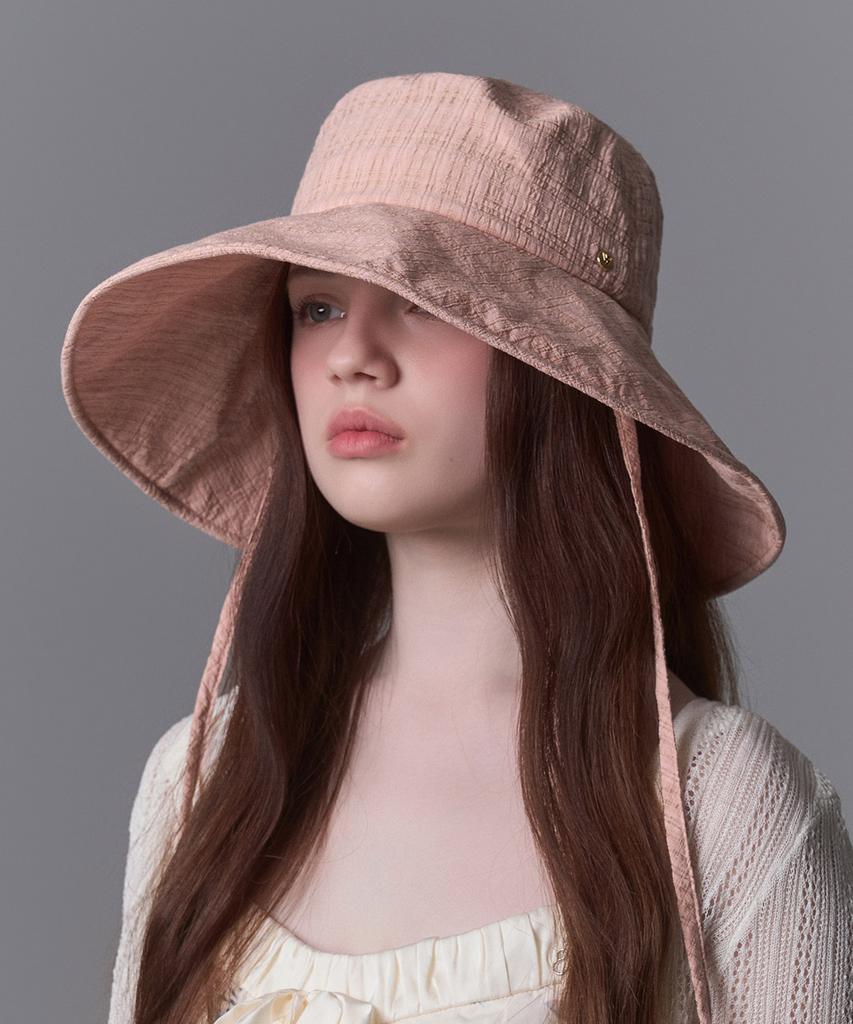 Hwaiteusaenjeu Check Waffle Airy Floppy Hat Messina (5 Colors)
