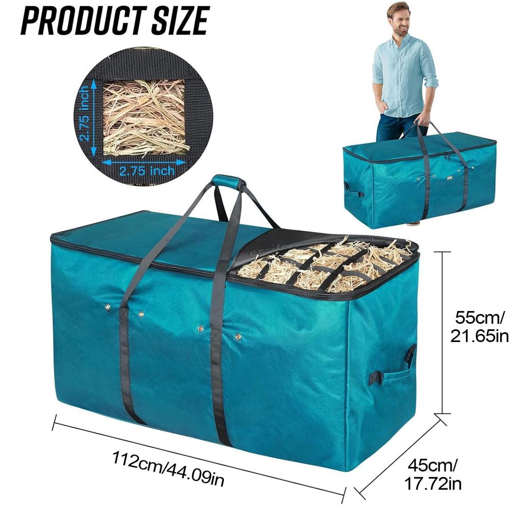 Horse Hay Bag Hay Feeder Hangable Storage Supplies Bag Feeder Tote For Livestock Barn Cattle Goat Horses Sheep Stalls