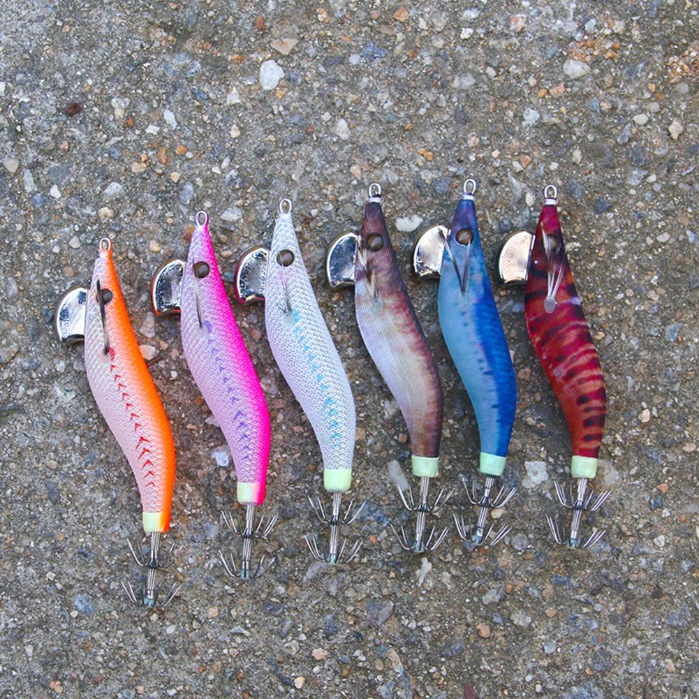 Luminous Fishing Bait Octopus Cuttlefish Fishing Bait Vivid with Squid Hook Fluorescent Fishing Lures Luminous Squid Jig Hooks