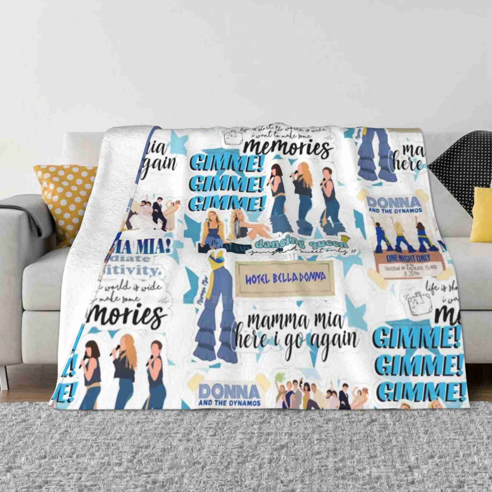 Mm Poster Hot Sale Printing High Qiality Warm Flannel Blanket Recommended Quality Mamma Mia 2 Mamma Mia Dos Mamma Mia There We 30x40in