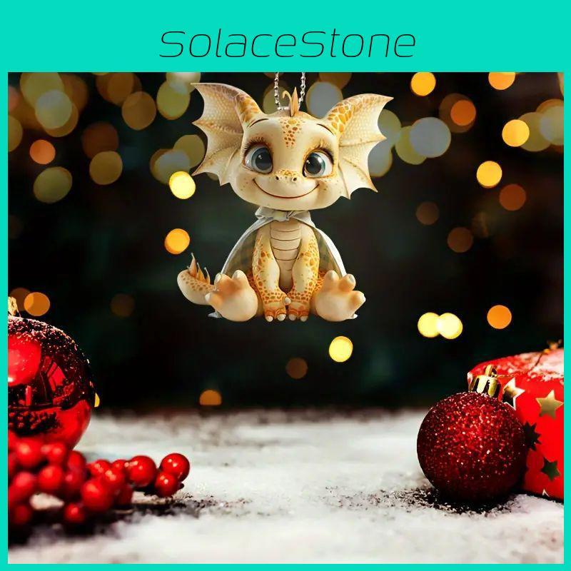 Whimsical Blue And White Dragon Car Hanging Decor Ideal For Christmas And Home