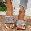 Fashion Big Size Comfortable Bottomed Sandals Women 2024 Lightweight Rhinestone Versatile Casual Open Toe Women Slippers Slides Women
