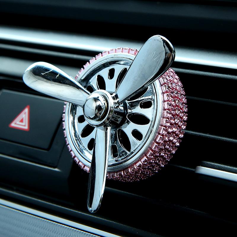 Creative Diamond Rotatable Air Force Car Perfume Solid Air Outlet Vent Clip Decoration Auto Conditioner Air Freshener Accessorie
