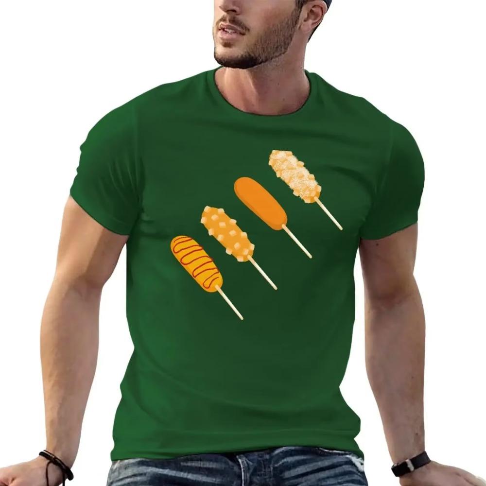 Neues Koreanisches Corn Dogs T-Shirt Jungen Tierprint Shirt Schnelltrocknendes T-Shirt Vintage Kleidung Herren Grafik T-Shirts