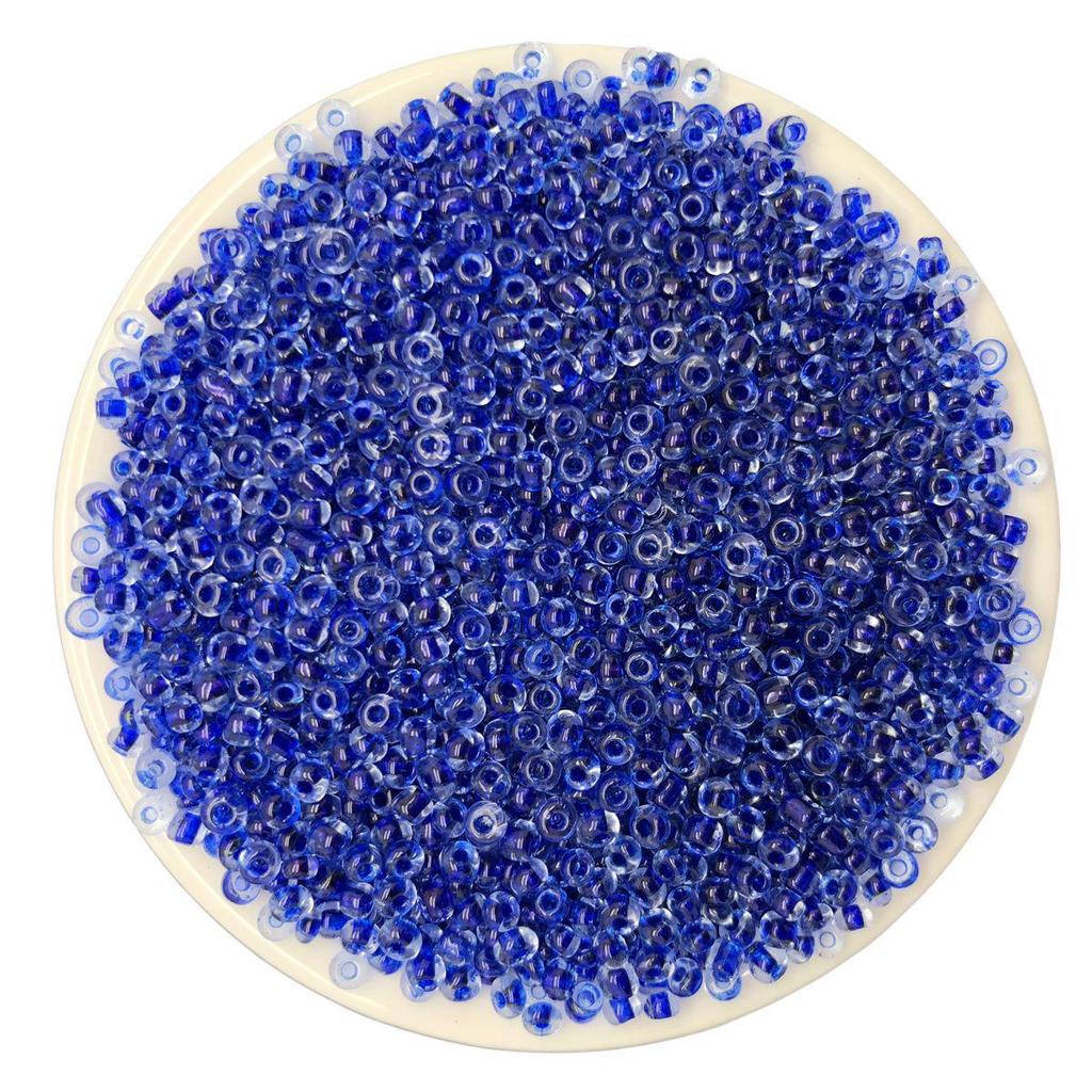 Solid Color 2/3/4mm Glass Seed Beads, Silver Lined, Dyed AB Cream, Round for Handmade Beading & Bracelets.