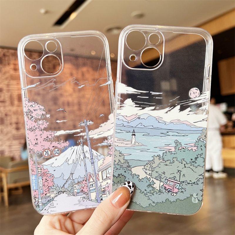 Japanese Anime Scenery Phone Case For Xiaomi Redmi Note 13 12 Pro 12S 13C 12C 10C A2 A1 Plus A3 Shockproof Soft Clear TPU Cover