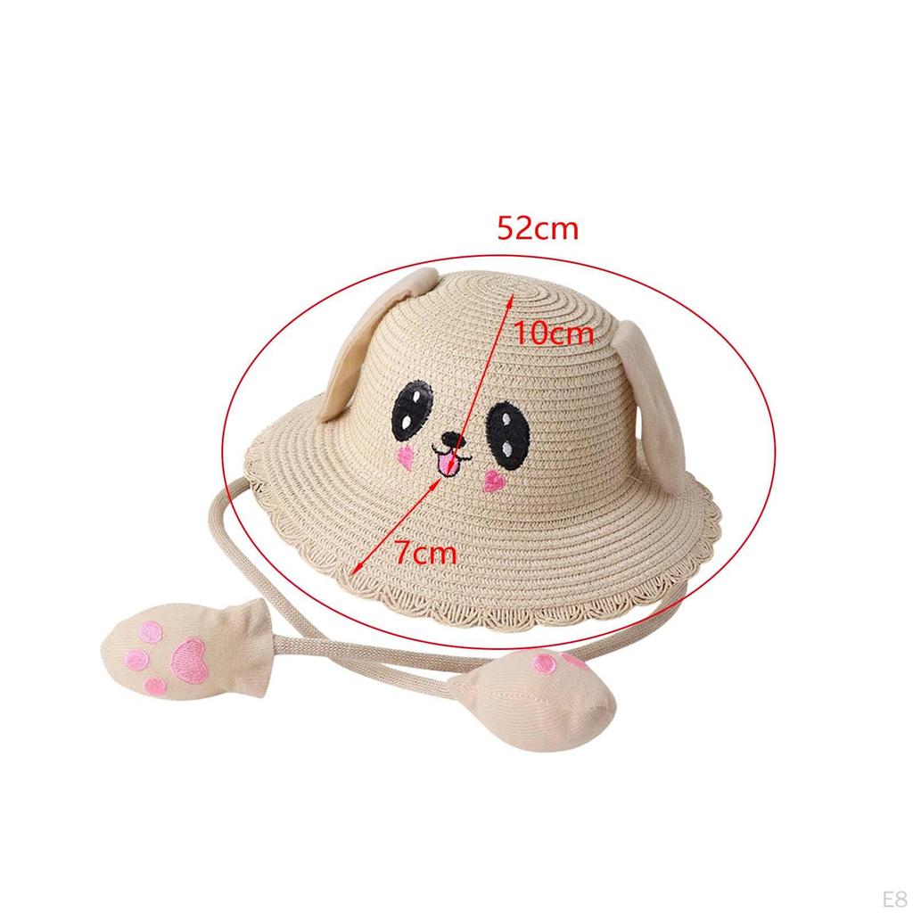 Baby Caps Bunny Hat Fishing Outdoor Portable Cartoon Beach Panama Cap Ears Accessories