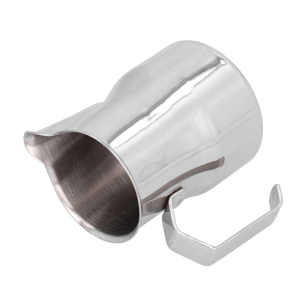 Milchaufschäumkännchen 304 Edelstahl Milchkännchen Kaffeeaufschäumkännchen Latte Art Kännchen zur KaffeezubereitungSilber 350ml