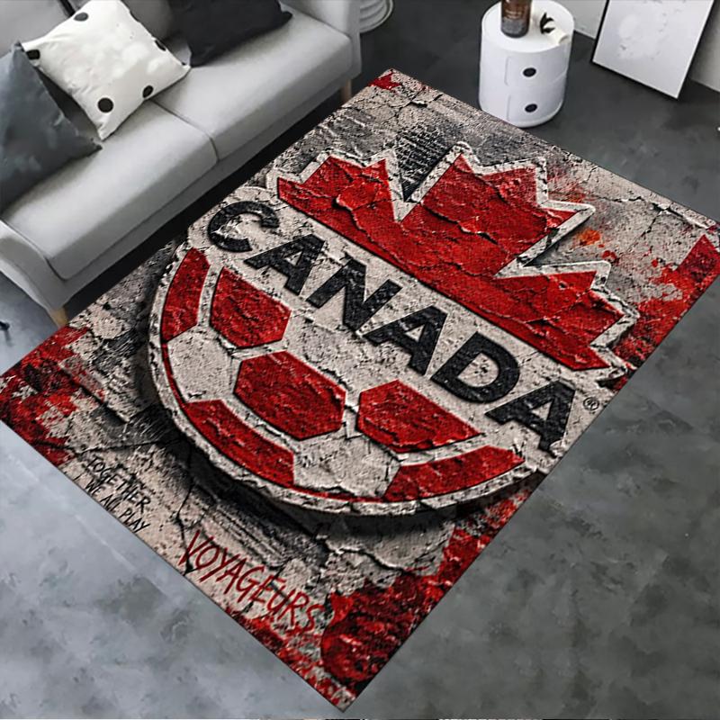 2025 New Canada Soccer Carpet Rug for Living Room Bedroom Home Sofa Decoration,Kids play Non-slip Floor Mat